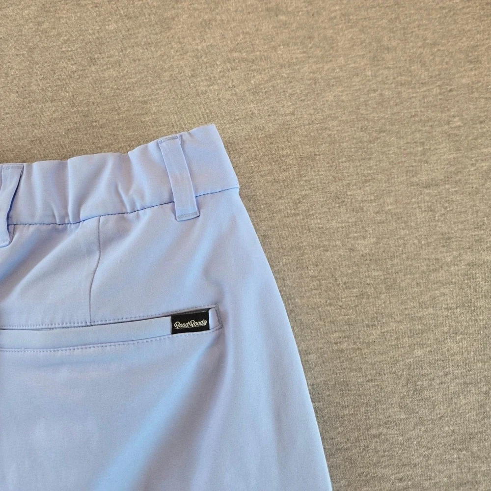 Good Good Golf Shorts Mens 28W Light Blue Performance Athletic Elastic Waist